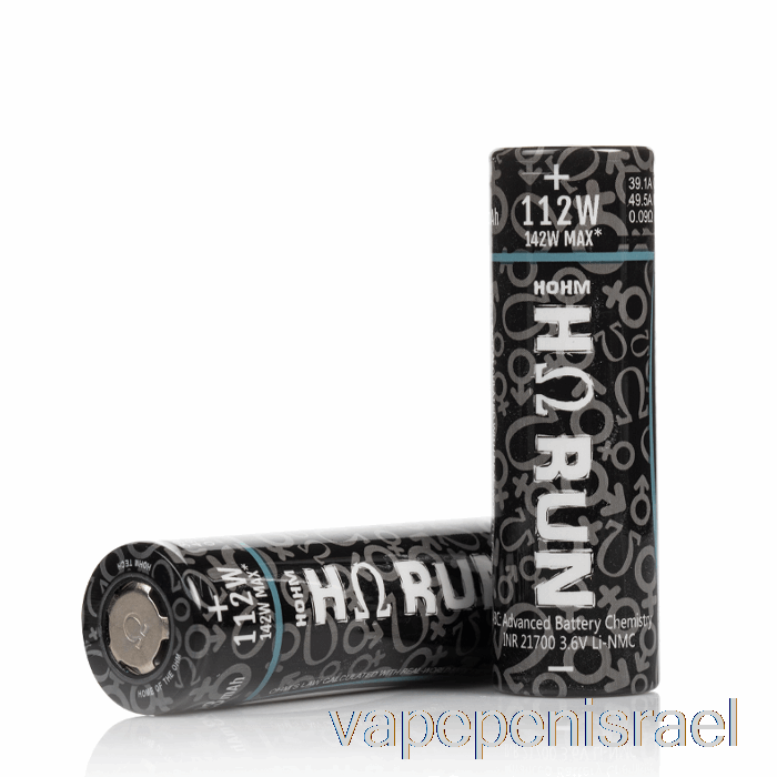 חד פעמי Vape Israel Hohm Tech Run 21700 3023mah 39.1a סוללה שתי סוללות מארז