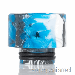 חד פעמי Vape Israel 510 Widebore שרף טיפ טפטוף כחול / שחור / לבן