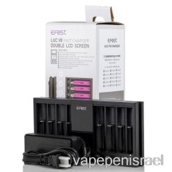 חד פעמי Vape Israel Efest Luc V8 מסך LCD כפול מטען סוללה מהיר