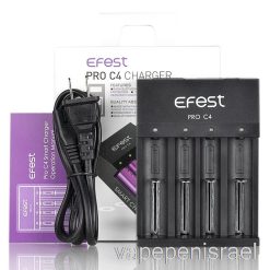 חד פעמי Vape Israel Efest Pro C4 מטען סוללה חכם 4 מפרצים
