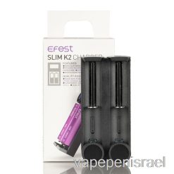 חד פעמי Vape Israel Efest Slim K2 מטען סוללה עם שני חריצים
