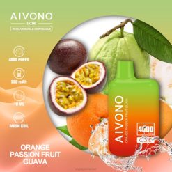 Disposable Vape Israel - Aivono AIM BOXX 4000 P4D26212 גויאבה פסיפלורה כתומה