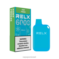Disposable Vape Israel - RELX Crush Pocket 6000 קפואים הקפאת מנטה 0D04Z12