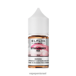 E Cigarette Liquid - ELFBAR ELFLIQ NIC SALT 30 מ"ל קרח תות BNZBT630