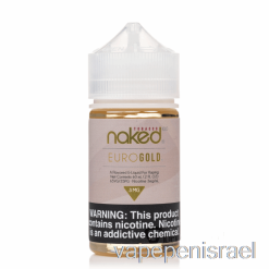 Vape חד פעמי ישראל אירו זהב - עירום 100 טבק - 60 מ"ל 12 מ"ג