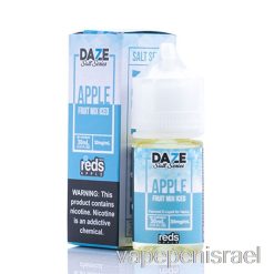 Vape Israel חד פעמי תערובת פירות אייס - מיץ תפוחים אלקטרוני של אדום - 7 מלח דזה - 30 מ"ל 30 מ"ג